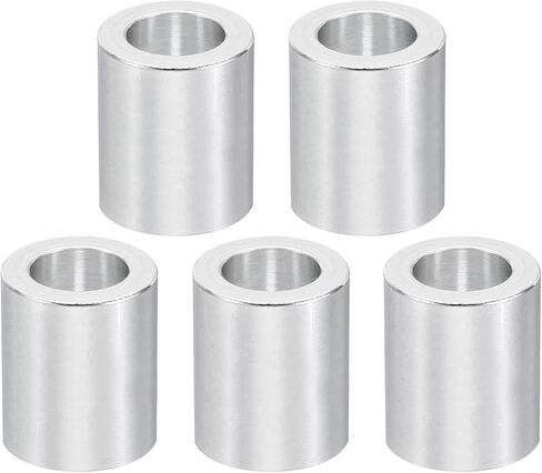 PATIKIL M12 Aluminum Spacers, 5 Pcs Metal Spacer Aluminum 12.5mm ID x 20mm OD x 8mm L Aluminum Spacer Screw Standoff Round for 1/2inch or M12 Screw Bolts in Saudi Arabia