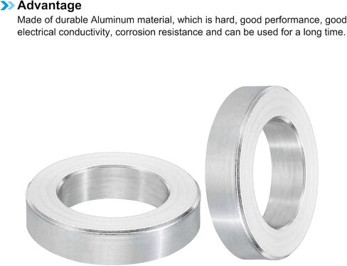 PATIKIL M12 Aluminum Spacers, 5 Pcs Metal Spacer Aluminum 12.5mm ID x 20mm OD x 8mm L Aluminum Spacer Screw Standoff Round for 1/2inch or M12 Screw Bolts in Saudi Arabia