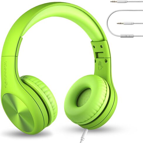 LilGadgets Connect+ Pro Wired Kids Headphones for School with Microphone, Volume Limiting & Noise Cancelling Over-Ear Headset with Cord, SharePort Technology & SoftTouch Padding, Black in Kuwait