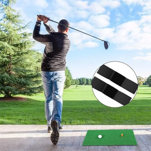 2 قطعة من أدوات تدريب أرجوحة الجولف، شريط الذراع المستقيم، مدرب أرجوحة الجولف، يساعد على تصحيح الذراع، للمبتدئين في الجولف (أسود) in Kuwait