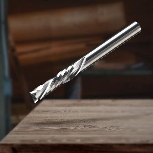 لقمة توجيه حلزونية مضغوطة بقطر 1/4 بوصة، مطحنة نهاية CNC مستقيمة من الكربيد الصلب للخشب، 1/4 قطر × 7/8 CL × 2-1/2 OVL in Kuwait