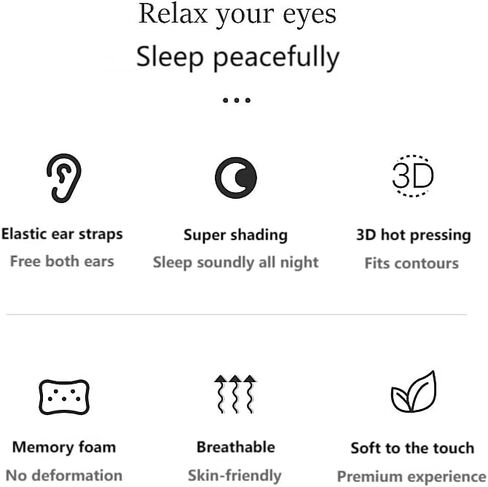 Sleep mask for Men and Women, 3D Contour Soft and Comfortable Without Eye Pressure, Strong Blackout Eye mask, Memory Foam Breathable and Elastic, for Travel Yoga Office nap Game (Blue) in Saudi Arabia