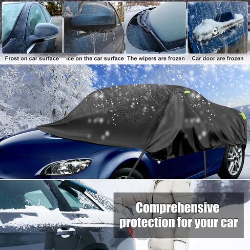 غطاء نصف سيارة متوافق مع تويوتا هايلاندر 2011-2023، غطاء سيارة أكسفورد 300D مقاوم للطقس مع شريط عاكس، حقيبة تخزين جميع الأحوال الجوية مقاومة للأشعة فوق البنفسجية in Kuwait