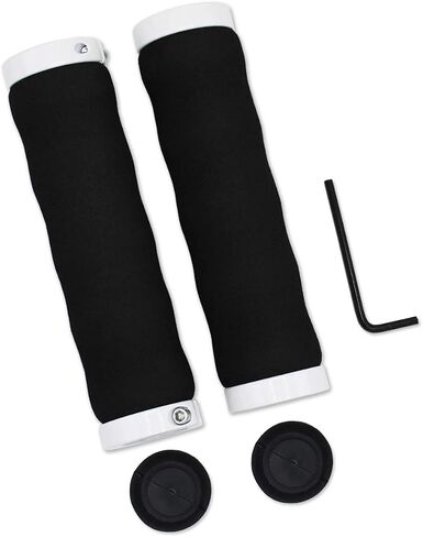 Bicycle Sponge Lockable Handlebar Grips Fits Cycle Mountain Bike BMX MTB Stunt Scooter Black Blue White in Saudi Arabia