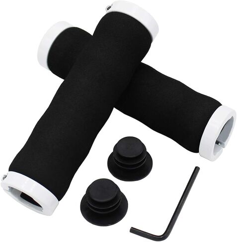 Bicycle Sponge Lockable Handlebar Grips Fits Cycle Mountain Bike BMX MTB Stunt Scooter Black Blue White in Saudi Arabia