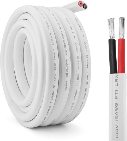 12 Gauge Marine Wire 50ft Tinned Copper Electrical Wire, Standard USA 12 AWG Duplex Marine Grade Wire for Boat Automotive Speakers RV and Trailer in Saudi Arabia