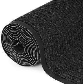 jxgzyy Commercial Entrance Mat Outdoor Door Mat Indoor Front Door Mat Hallway Runner Rug, 3'x16.4', Rubber Floor Mat Heavy Duty Door Mat Carpet Runner Non Slip Outdoor Doormat, Black