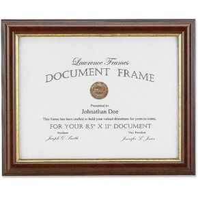 Lawrence Frames 185111 Walnut and Gold Document Picture Frame, 11 by 14-Inch in Kuwait