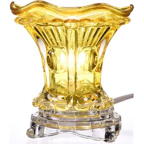 Amber Flared Glass Electric Aroma Lamp Oil and Wax Tart Warmer