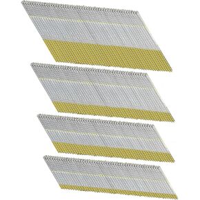 15 Gauge DA Angled Finish Nails, 34-Degree, 2000-Pack (2-1/2", 2"-,1-1/2"-, 1-1/4"), Galvanized Assorted Size Project Pack, for Pneumatic, Electric Angled Finish Nailer