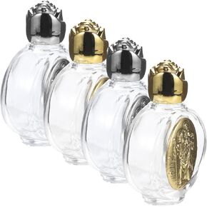 4Pcs Embossed holy water bottle religious easter bottle travel water bottle church holy water bottle catholic water bottle holy water jar baptism decor set baby roses Glass