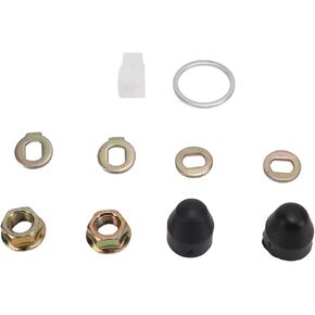 Alomejor Bike Hub Motor Nuts Kit M14 Nuts Washer Kit with 14mm Shaft Fastener Washer Bike Accessories