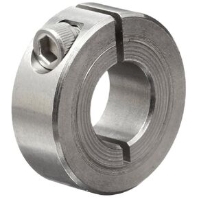 1C-050-S T303 Stainless Steel One-Piece Clamping Collar, 1/2" Bore Size, 1-1/8" Outside Diameter, #8-32 x 1/2" Set Screw