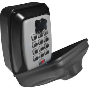 RESET-G14 4 Digit Combination Storage Wall Mount House Key Lock Box,Push Button Lock Box & Protective Shell for Outside Weatherproof,Large Capacity,Black