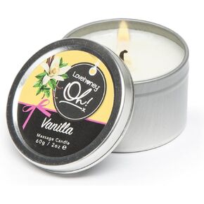 Lovehoney Oh! Vanilla Massage Candle with 6 Essential Oils - Vegetarian Friendly - 2 oz