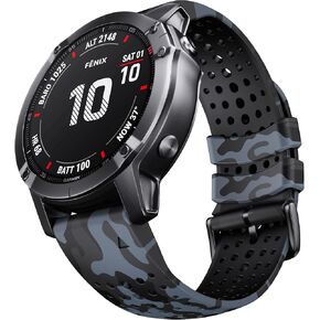NotoCity for Fenix 5X Fenix 7X Sport Silicone Watch Band 26mm Replacement Strap for Fenix 6X/ 6X Pro/ 5X Plus/Tactix 7 Pro/Enduro 2/ Fenix 3/ Descent Mk2