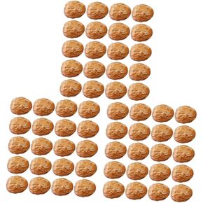 ARTIBETTER 60 Pcs Statue Decor Food Decor Fruit Decor Table Bowl Nut Filler Wedding Decorative Walnut Dollhouse Nut Realistic Walnut Photo Props Walnut Artificial Walnut Ornaments Model