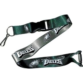 Aminco NFL Philadelphia Eagles Reversible Lanyard, Team Colors, one Size (NFL-LN-162-24)