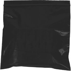 Poly Bag Guy 3" x 3", 2 Mil (1000/Case) Black Zipper Reclosable Plastic Poly Bags