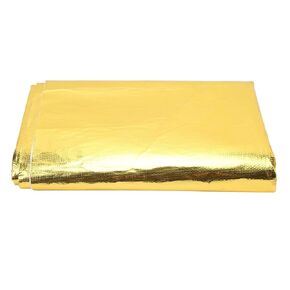 Heat Shield Wrap Tape, 39 x 47in High Temperature Heat Reflective Adhesive Backed Roll, Aluminum Foil Heat Thermal Barrier Tape, Thermal Insulation Adhesive Tape for Wires, Engine (Gold)