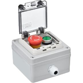 MECCANIXITY IP67 Push Button Box ABS Green Button E Stop Button for Indoor and Outdoor Electrical Communication Fire Equipment in Saudi Arabia