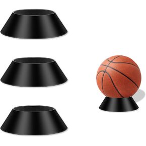 Basketball Stand 3Pcs Ball Holders for Soccer Football Basketball Volleyball Softball and Bowling Memorabilia Display Stand for Sports Balls Ball Stand 4 inch Display Ring Pedestal