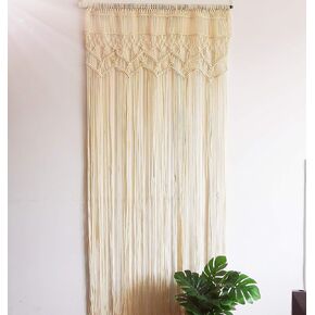Macrame Wall Hanging Tapestry- Macrame Door Hanging, Room Divider, Macrame Curtains, Window Curtain, Door Curtains, Wedding Backdrop Arch Boho Wall Decor,35x73inch (35X73)
