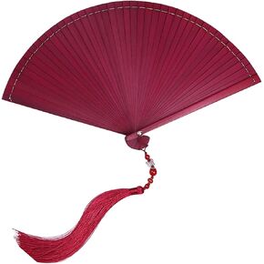 Pure Bamboo Wood Hand Held Folding Fan Chinese Dance Performance Mini Hand Fan