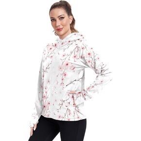 senya Women's Sun Protection Shirt Mermaid Scales Flower Leopard Long Sleeve Hoodie Jacket Summer