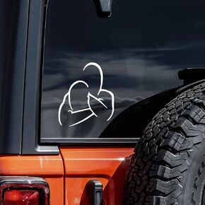 Jiu Jitsu Choke Out Decal Vinyl Sticker Cars Trucks Vans Walls Laptop | White | 5" x 5.5"