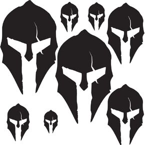 Spartan Helmet Decal Sticker Pack - Solid Colors - Contour Cut - Quality Vinyl Pack (Small, Azure Blue)