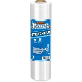 Stretch Wrap Film 15" x 760Ft Shrink Wrap Roll, Industrial Strength Clear Plastic Wrap Heavy Duty Self-Adhering Cling Wrap for Furniture Moving, Luggage Packing, Pallet Wrap, 60 Gauge