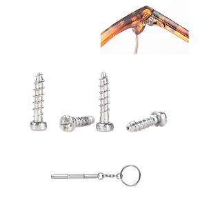 Plate Glasses Self Tapping Screws Eye Repair Frame Screws Small Accessories Sunglasses Eye Frames Sunglasses Legs and Screwdriver
