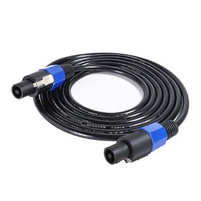Pack of 1 Speakon to Speakon Cable, 10 Feet SpeakON Extension Cables with Twist Lock, Pro DJ PA Audio Jack Wire Cord for Live Performance Connection (2-Conductor, 10ft.)