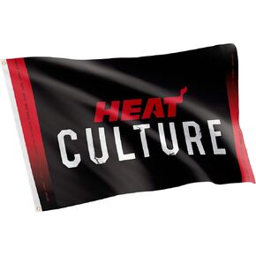 Desert Cactus Miami Heat Flag NBA 100% Polyester Indoor Outdoor 3x5 feet National Basketball Association Team Flags (Flag City Edition 2023 A)