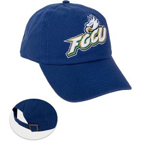 Desert Cactus Florida Gulf Coast University Baseball Hat FGCU Eagles Brimmed Embroirderd Cap Adjustable Cloth Strap Adult (Style A) Blue