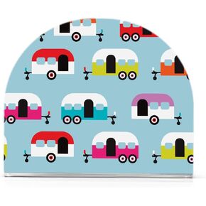 Happy Camper Caravan Napkin Holder, Acrylic Napkin Holders for Table Cocktail Napkins Dispenser Paper Stand for Home Kitchen Restaurant Bar, 1 Pc