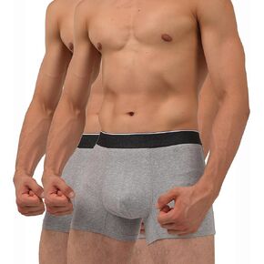 Washable Urinary Incontinence Absorbent Underwear for Men, Leak Proof Boxer Briefs with Front Absorbent Area for Bladder Control, 3 Pack (4X-Large, Gray)