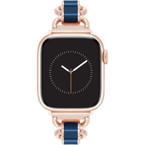 Anne Klein Fashion Chain Bracelet for Apple Watch, Secure, Adjustable, Apple Watch Replacement Band, Fits Most Wrists