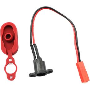 LQ Industrial 17cm/6.7Inch Charging Port Wire with Silicone Waterproof Cover for Xiaomi M365 Electric Bike