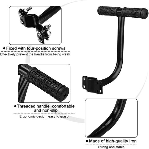 Cocoarm Rear Seat Cushion Armrest Footrest Set, Kid Carrier Bike Seat Bike Back Rear Seat Child Safety Cushion Backrest Armrest Handrail Footrest Feet Pedals Set Accessory with in Saudi Arabia