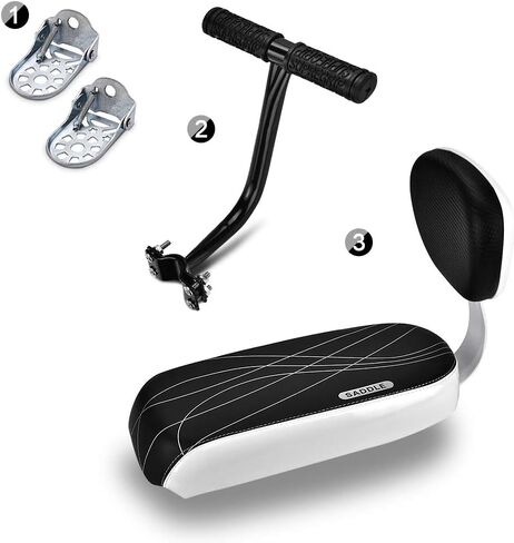 Cocoarm Rear Seat Cushion Armrest Footrest Set, Kid Carrier Bike Seat Bike Back Rear Seat Child Safety Cushion Backrest Armrest Handrail Footrest Feet Pedals Set Accessory with in Saudi Arabia