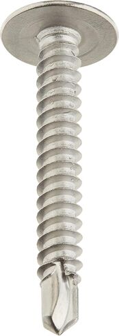 Small Parts 0820KPM410 410 Stainless Steel Self-Drilling Screw, Plain Finish, Modified Truss Head, Phillips Drive, #2 Drill Point, #8-18 Thread Size, 1-1/4" Length (Pack of 25) in Saudi Arabia
