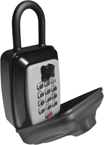 RESET-G14 4 Digit Combination Storage Wall Mount House Key Lock Box,Push Button Lock Box & Protective Shell for Outside Weatherproof,Large Capacity,Black in Saudi Arabia
