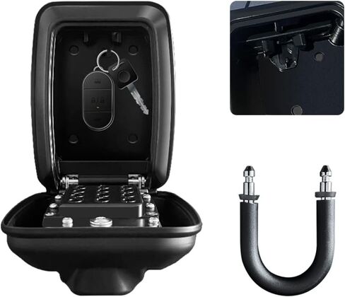 RESET-G14 4 Digit Combination Storage Wall Mount House Key Lock Box,Push Button Lock Box & Protective Shell for Outside Weatherproof,Large Capacity,Black in Saudi Arabia