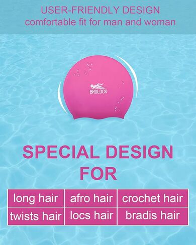 Swim Cap Kids Extra Large Swim Cap for Braids and Dreadlocks Waterproof Silicone Swimming Caps for Girls Boys Children Youth Teen Large Swim Hat for Long Hair Thick Curly Hair Weavs Afro Hair in Saudi Arabia