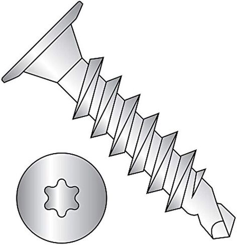 Small Parts 1016KWTF188 18-8 Stainless Steel Self-Drilling Screw, Plain Finish, Wafer Head, Star Drive, #3 Drill Point, #10-16 Thread Size, 1" Length (Pack of 25) in Saudi Arabia