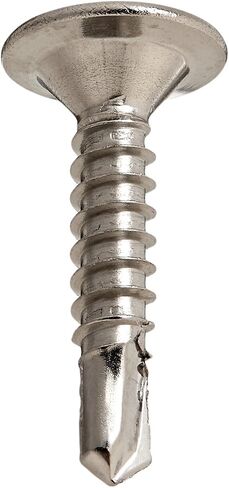 Small Parts 1016KWTF188 18-8 Stainless Steel Self-Drilling Screw, Plain Finish, Wafer Head, Star Drive, #3 Drill Point, #10-16 Thread Size, 1" Length (Pack of 25) in Saudi Arabia