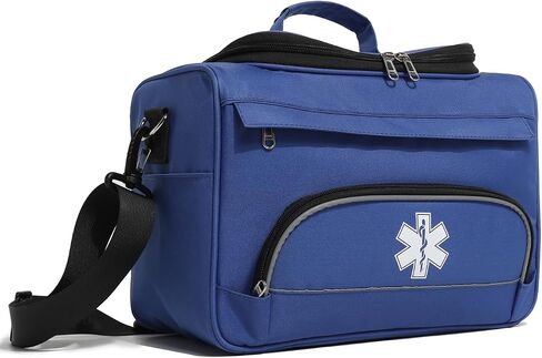 Empty Red First Responder Bag On Call Trauma Bag EMT First Aid Carrier for Paramedics and Emergency Medical Supplies Kit (Blue) in Saudi Arabia