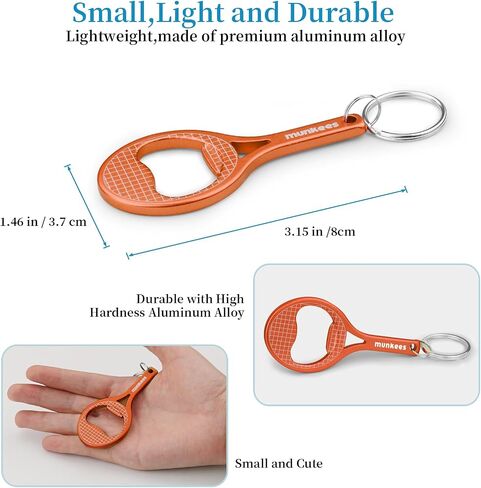 Tennis Bottle Opener Keychain 2 Pack Aluminium Key Opener, Outdoor Travel Accessories Blue in Saudi Arabia